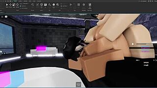 Slut gets intensely fucked by a femboy in rough doggystyle on roblox