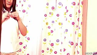 Petite japanese step-sister caught in private moment and introduced to new experience