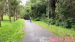 Hey, check out this latina babe in the park who can't resist a quick assfuck with a stranger!