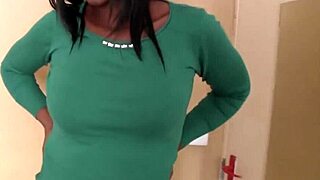 Big ass ebony milf railed doggystyle at interracial casting