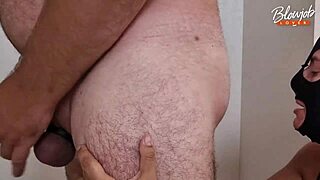 Hard blowjob wife deep throat training