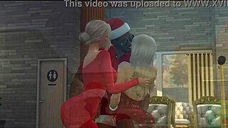 sabrina carpenter gets banged by bbc in christmas snow group