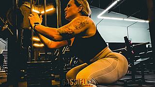 Can you see Cassiana getting hot cum in her ass and pussy?