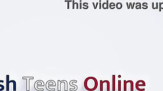 two curvy british students tease professor with costumes and wanking