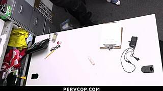 Shoplifting Girl Gets Intense Office Blowjob To Avoid Jail