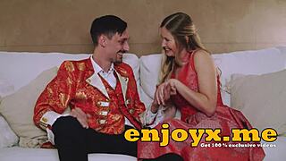 Busty Blonde Adores Deep-Throat Blowjob