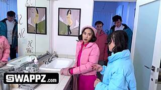 Hey surviving a snow storm by swapping stepsisters with your friend and pounding them hard 😏