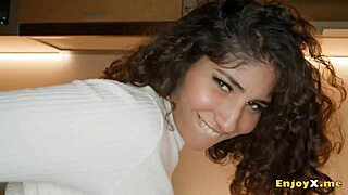 unleashed passionate latina with thick tits humps hard in garage!