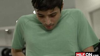 A teen guy bangs two busty mature women in the gym with ryan keely and richelle ryan