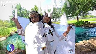 Big booty Ethiopian slut loves holes filled 😈