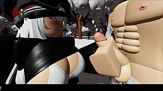 Detailed Exploration Of A Snowy Forest With Blonde In Nature