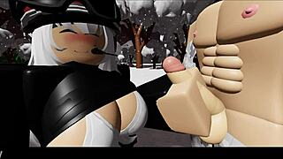 Detailed Exploration Of A Snowy Forest With Blonde In Nature