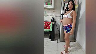 hot girl asks, 'want good sex in the kitchen?'