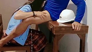 Pinay Teen Student Gets Hard Fucked By Construction Boy In Dorm
