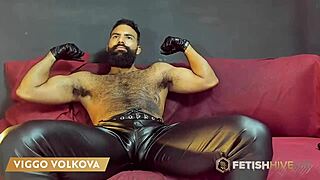 fetishhivelive - viggo volkova - robust and hairy stud gets freaky with leather