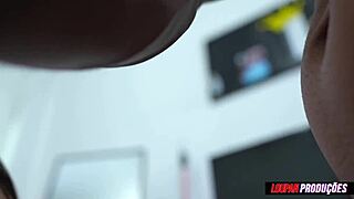 Brunette busty woman receives cum in her ass without condom in Yasmin LP Productions scene