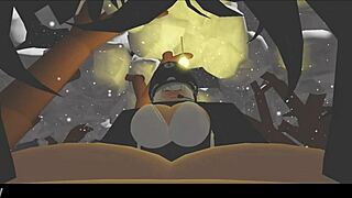 Detailed Exploration Of A Snowy Forest With Blonde In Nature