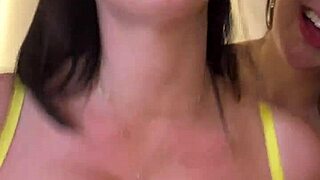 two hotties with big boobs huge tits share black cock