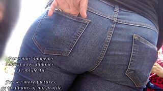 Passionate Latina's Tight Jeans Tease