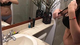 Hot Brunette Seduces with Big Tits