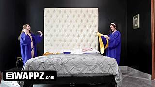 group of adults explore intimate experiences together