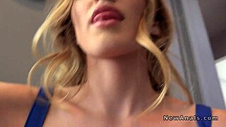 Sweet girlfriend gets anal banged in doggy style