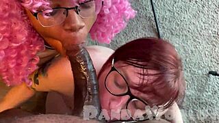 mff threesome ebony slut shares sloppy bj and tiddy fuck with fat big tiddy pawg bbw slut