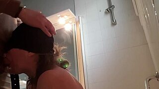 Slave in training with riding crop, bound and humiliated in homemade bondage session.