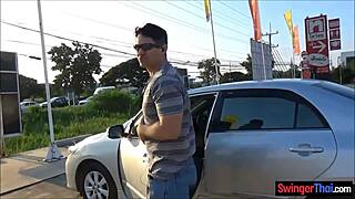 Is The Cheating Thai Wife A Dirty Swinger Fucking Husband's Friend With Monster Cock?