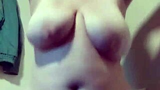 Oiled Skin Riding with Bouncing Natural Tits