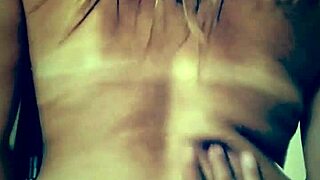 Latina amateur rides cock in homemade threesome