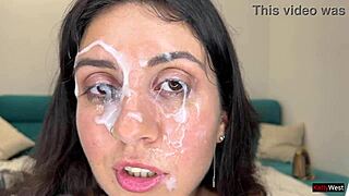 Cum on face compilation with swallowing and facials