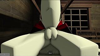 Masked Person Approaches Resting Cosplayer