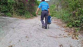 old day laborer fucks busty peasant woman