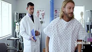 Oh, the nurse devours the doctor's balls!