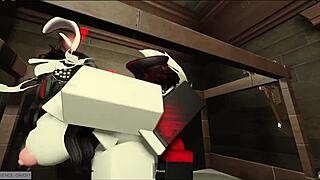 Masked Person Approaches Resting Cosplayer