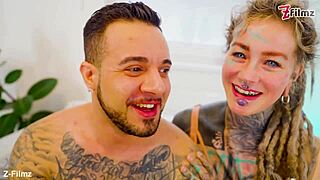 tattooed babe gets ass stretched atm gaping