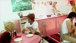 milf waitresses diana gold and eva mercedes in ffmm foodie foursome