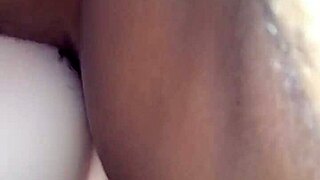 mixed couple with big ass getting pounded hard in doggystyle and missionary positions