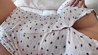 Slutty Latina Girlfriend With Big Natural Tits Gets Rough Morning Creampie In Doggystyle