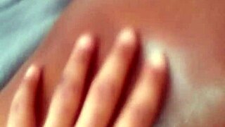 Oil massage turns sensual for big booty ebony wife