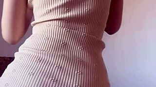 Super hot tiny teen masturbates intensely