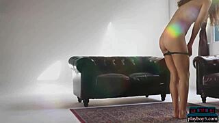 i am russian beauty nicole winter doing solo striptease for playboy, oops