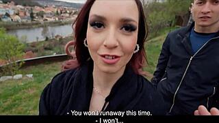 hunt4k brunette babe in hardcore pov fucking with stockings