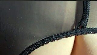 The naughty secretary in shiny pantyhose seduces her boss with a fetish blowjob and doggystyle sex