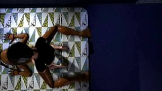 toy freddy in lesbian toy play session