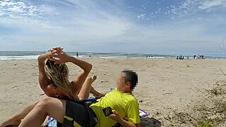 Stranger milf makes me cum in public