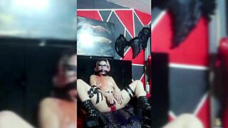 Bondage and plug anal solo session