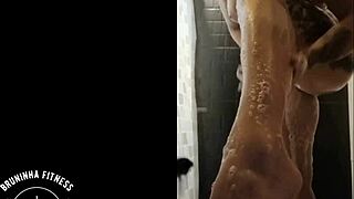 redhead rider shaves in shower and leaves smooth complete on red