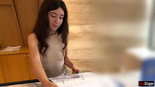 Hotel Room Service Where Cute Hostess Agreed to Sex with Guest for Money Including Blowjob and Doggystyle